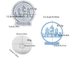 Molde silicona porta vela HOME